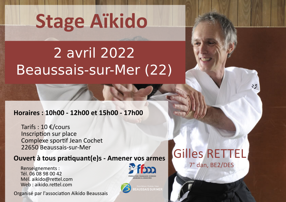 Stage aïkido 2 avril 2022 affiche