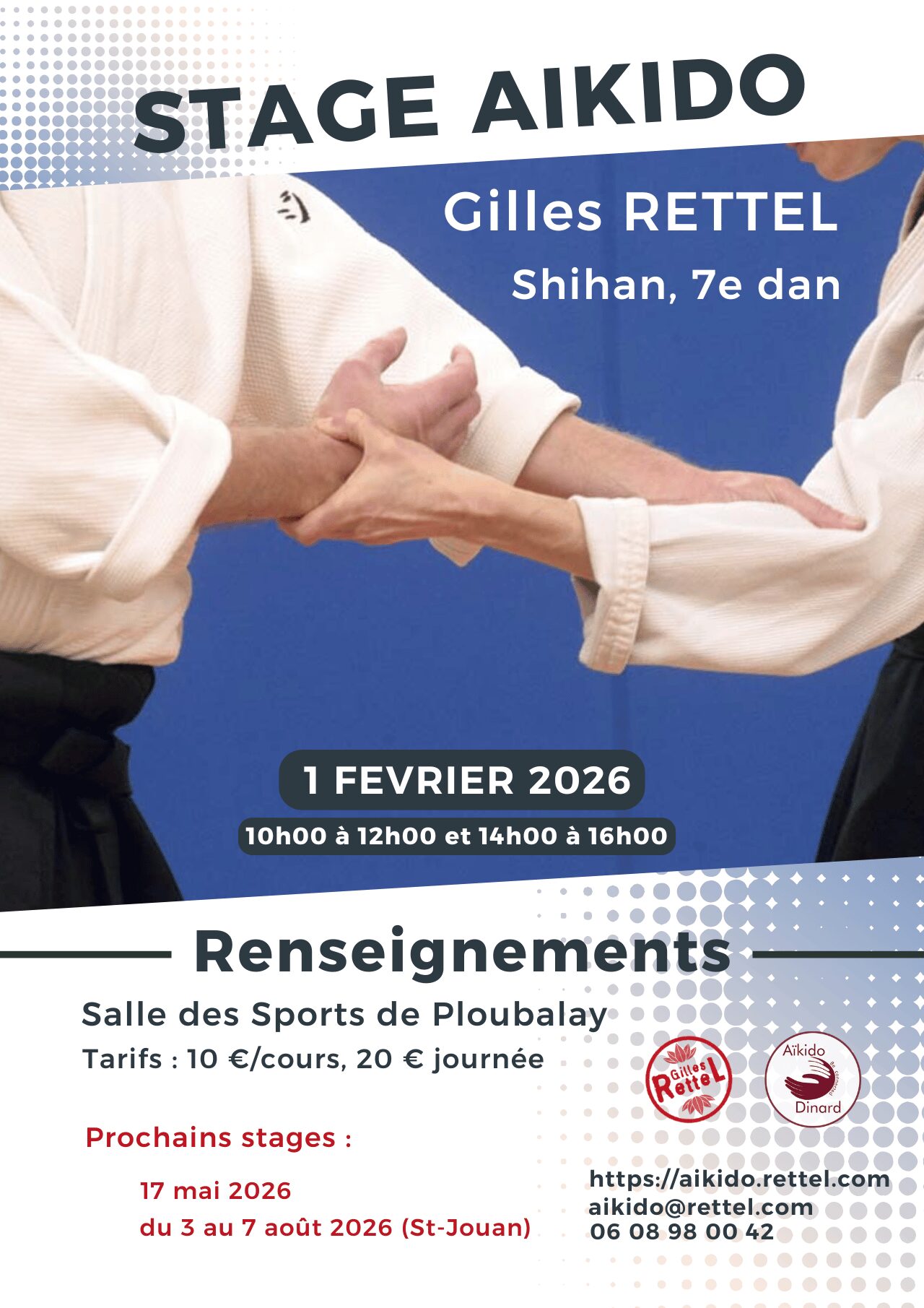 Affiche stage aïkido 1er février 2026